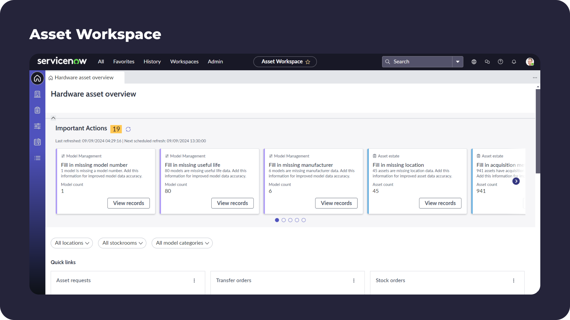 ServiceNow - Asset Workspace